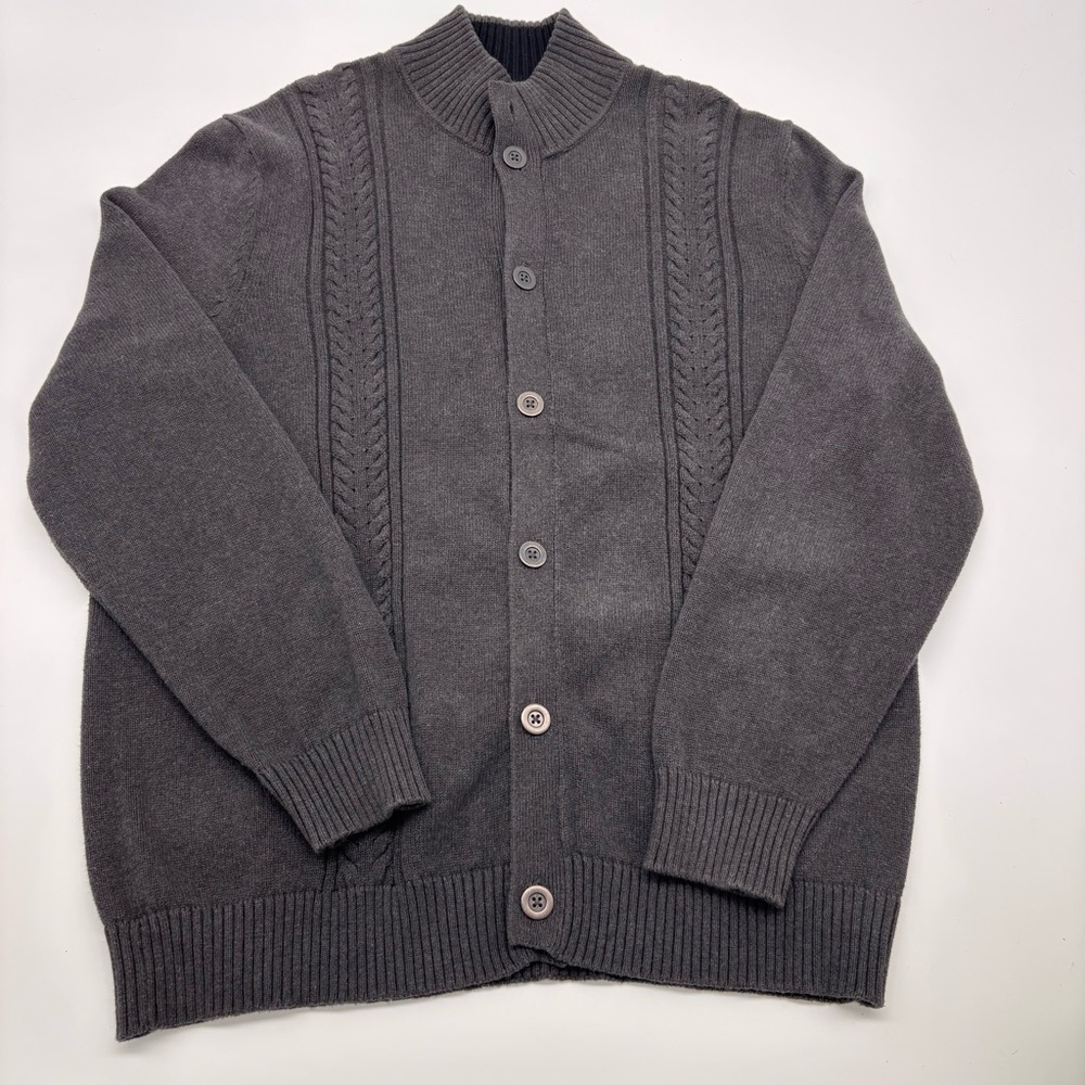 Joseph Abboud Men’s Charcoal Cardigan Sweater